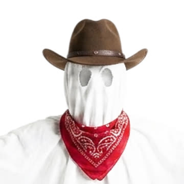 Wear this cowboy ghost outfit