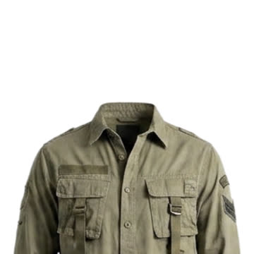 Wear this military cargo jacket